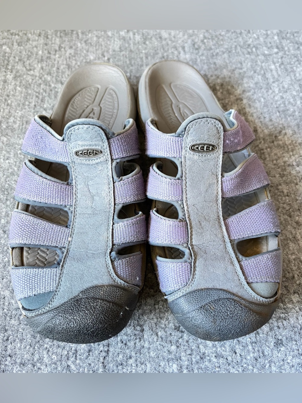 Keen‎ Sandal Mule Women 8.5 Lavender Gray Closed Toe Slip On Gorpcore Outdoor - Picture 7 of 13